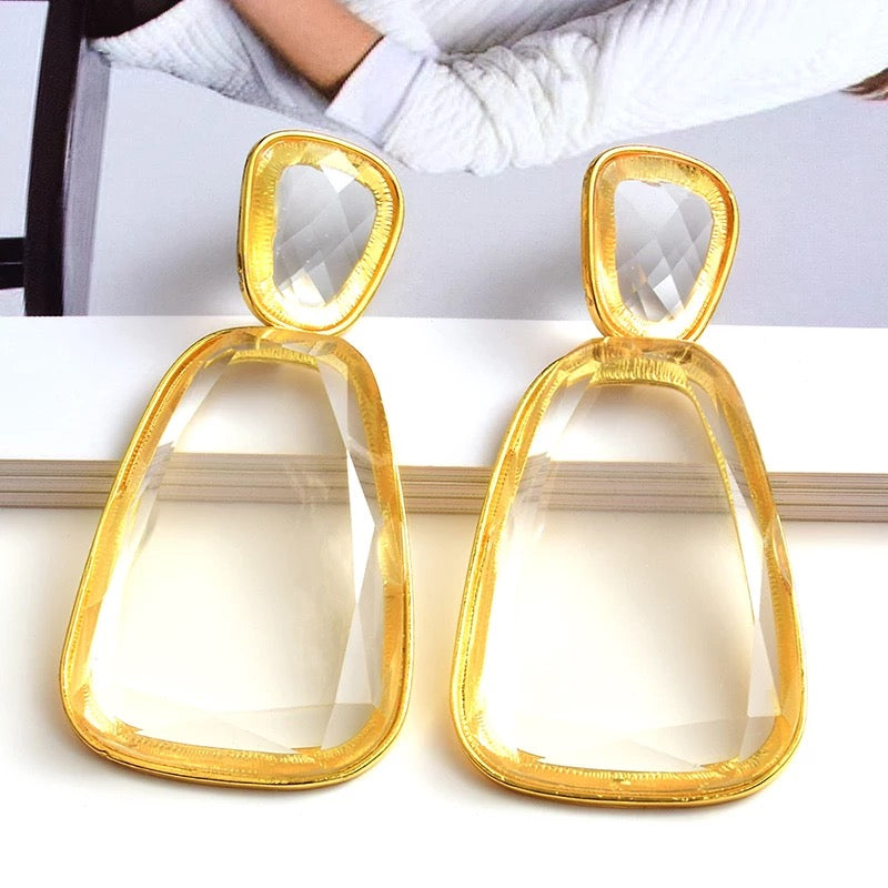 CRYSTAL STATEMENT EARRINGS