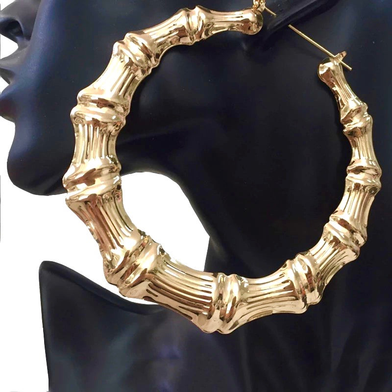 BAMBOO HOOP EARRINGS