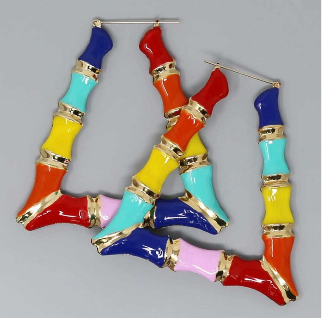 BAMBI HOOP EARRINGS (SQUARE)