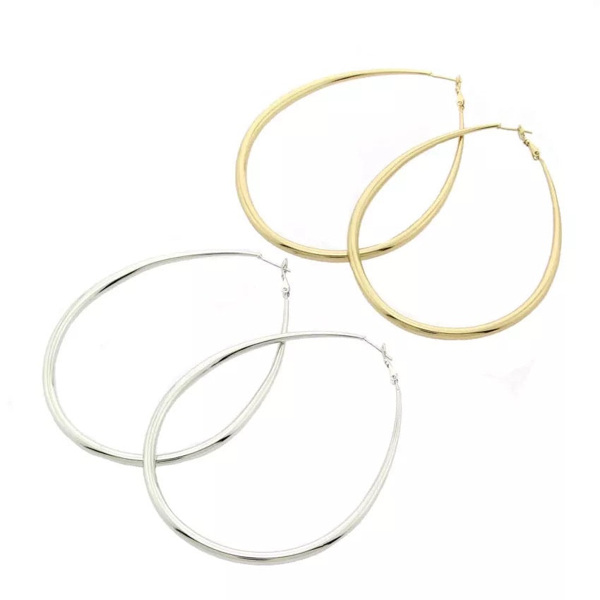 TEARDROP HOOP EARRINGS