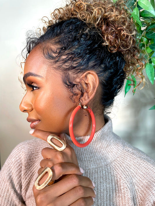 AUTUMN  HOOP EARRINGS