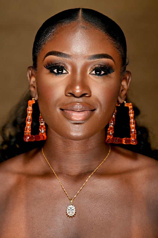 (CRYSTAL CLEAR BAMBOO HOOPS (SQUARE)