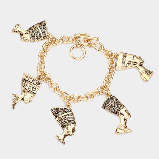 QUEEN NEFERTITI CHARM BRACELET