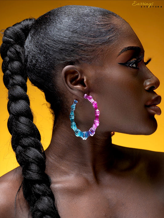 TRANSLUCENT BAMBOO HOOPS (OMBRÉ)