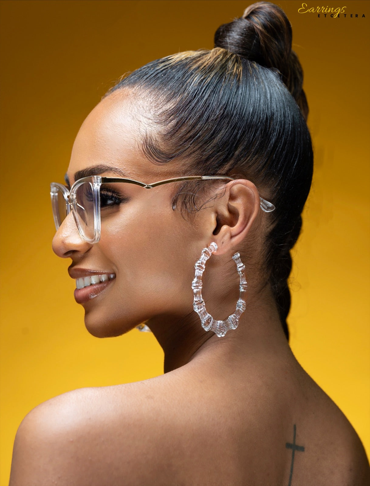 TRANSLUCENT BAMBOO HOOPS – Earrings Etcetera