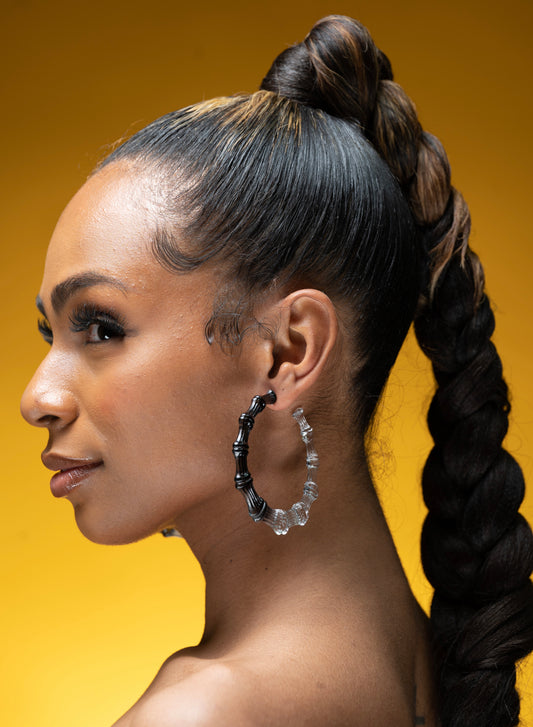TRANSLUCENT BAMBOO HOOPS (OMBRÉ)