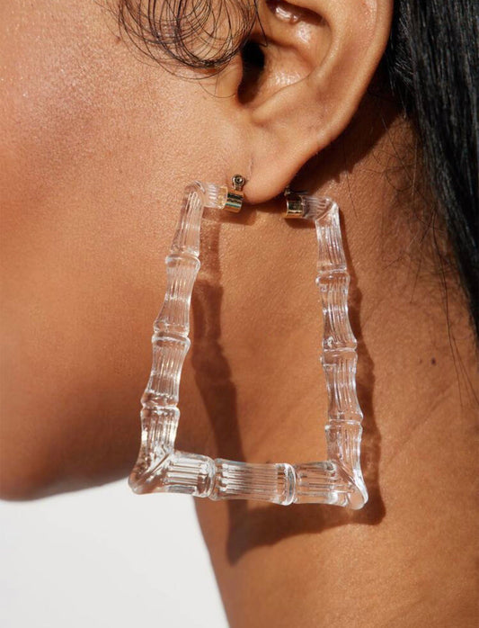 TRANSLUCENT BAMBOO HOOPS (SQUARE)