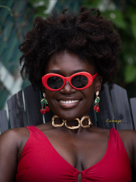 CHERRY ON TOP STATEMENT EARRINGS