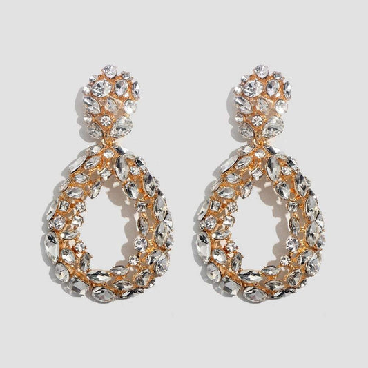 GLITZY WATER DROP EARRINGS