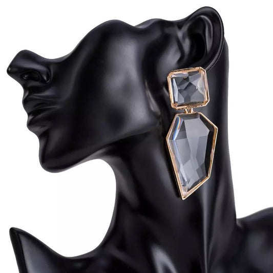 GLASSY DROP EARRINGS