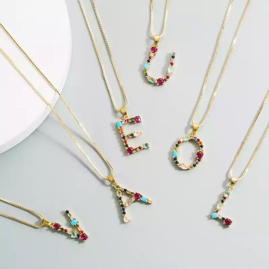INITIAL NECKLACE SET