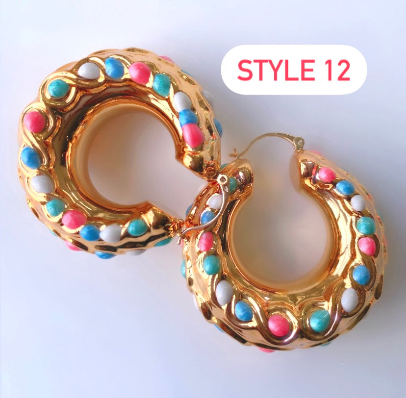 IN LIVING COLOR CHUNKY HOOPS