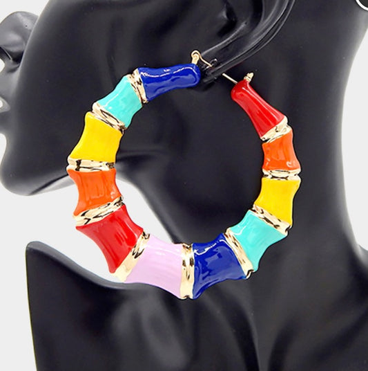 BAMBI HOOP EARRINGS(ROUND)