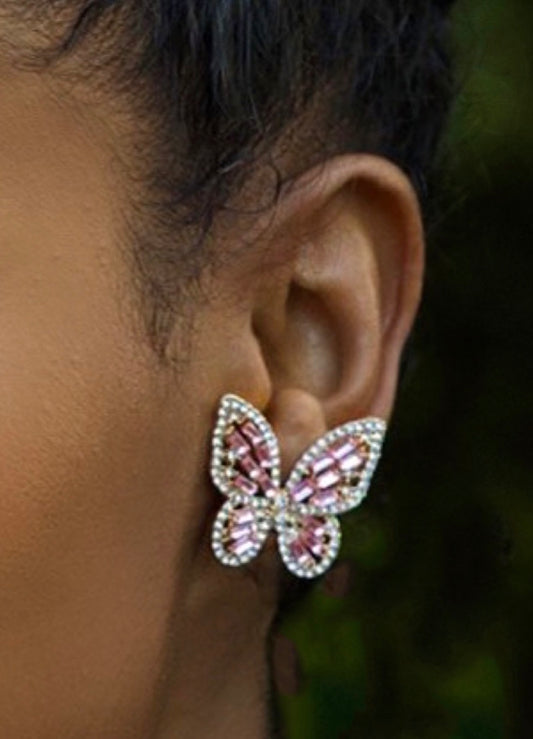 BUTTERFLY STUD EARRINGS