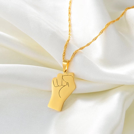 SOLIDARITY GOLD PLATED NECKLACE