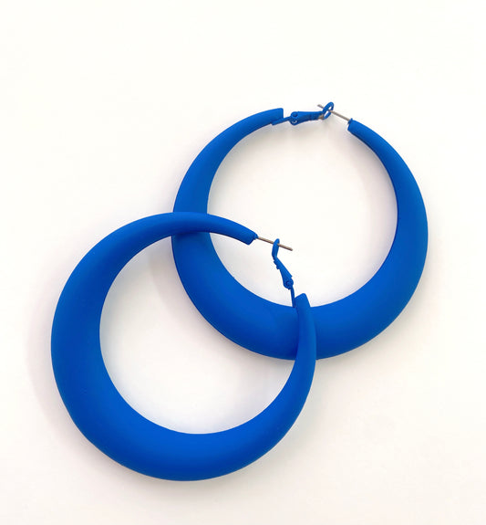 TRUE BLUE HOOP EARRINGS
