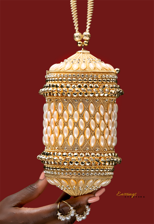 PEARL STONE CLUTCH PURSE