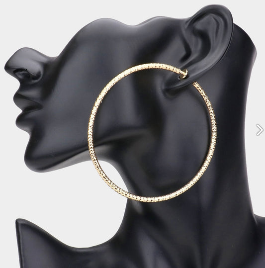 CLIP-ON HOOPS (TEXTURED)