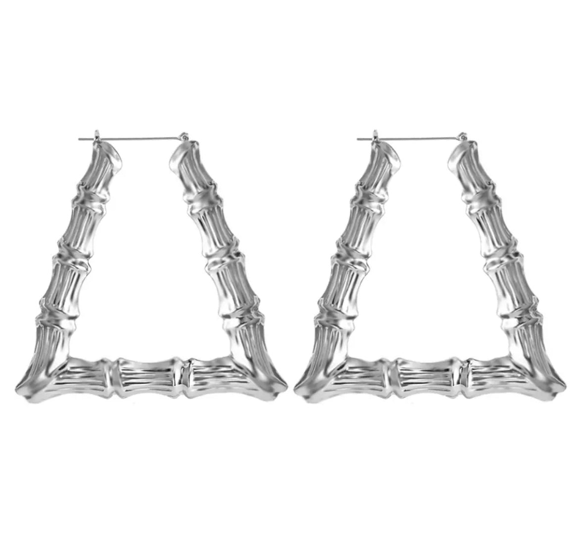 Bamboo Square Hoops