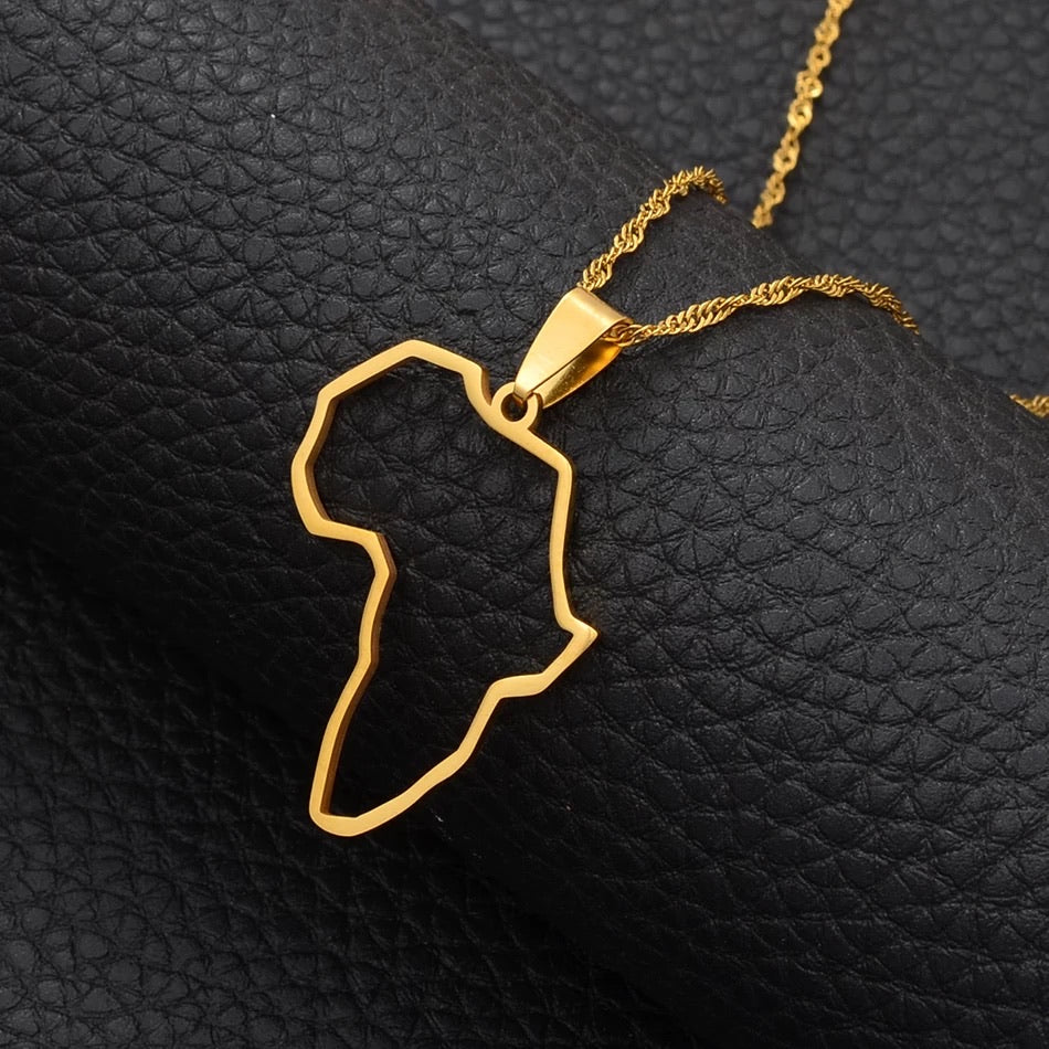 MAMA AFRICA OUTLINE NECKLACE SET