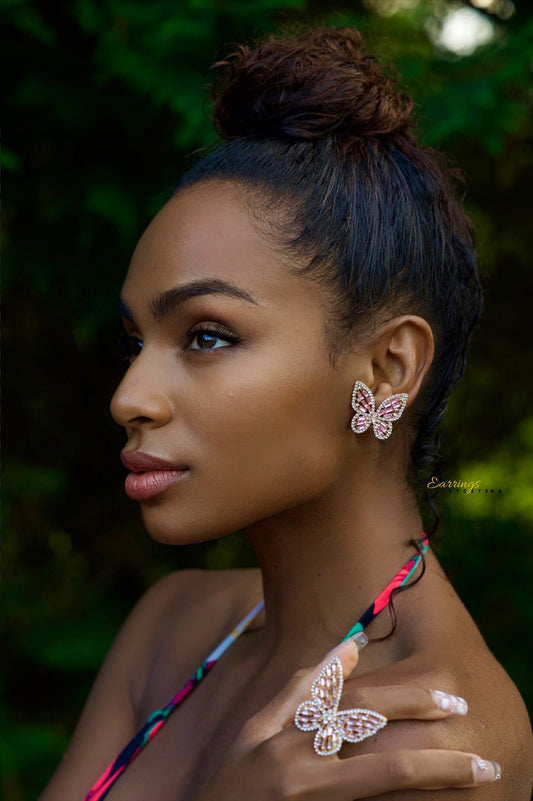 BUTTERFLY STUD EARRINGS