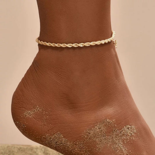 TWISTED ROPE ANKLET