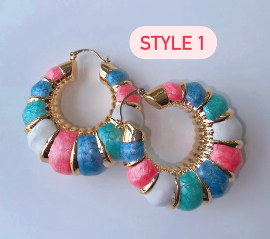 IN LIVING COLOR CHUNKY HOOPS