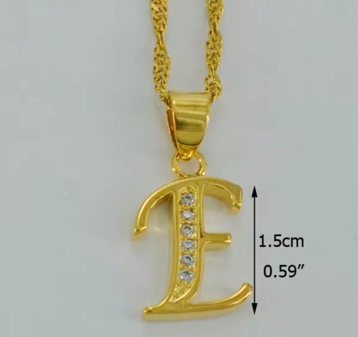 STAINLESS STEEL INITIAL NECKLACE (60cm)