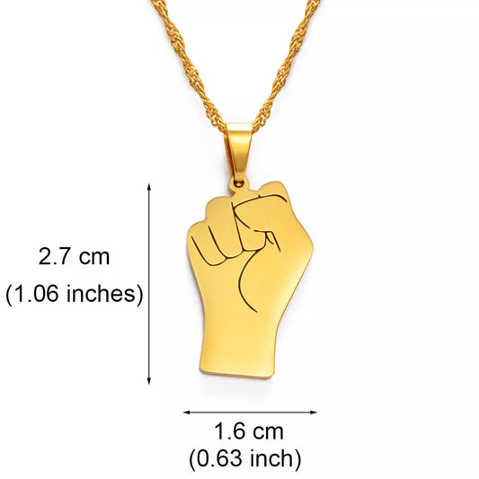 SOLIDARITY GOLD PLATED NECKLACE