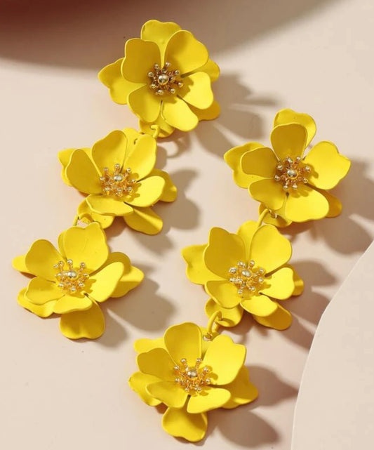 FLOWER DROP EARRINGS