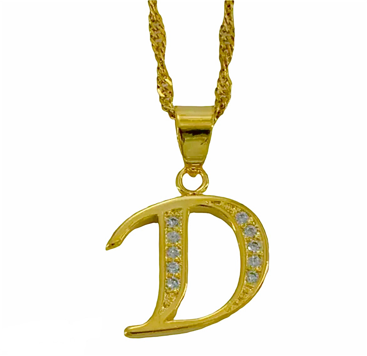 STAINLESS STEEL INITIAL NECKLACE(45cm)