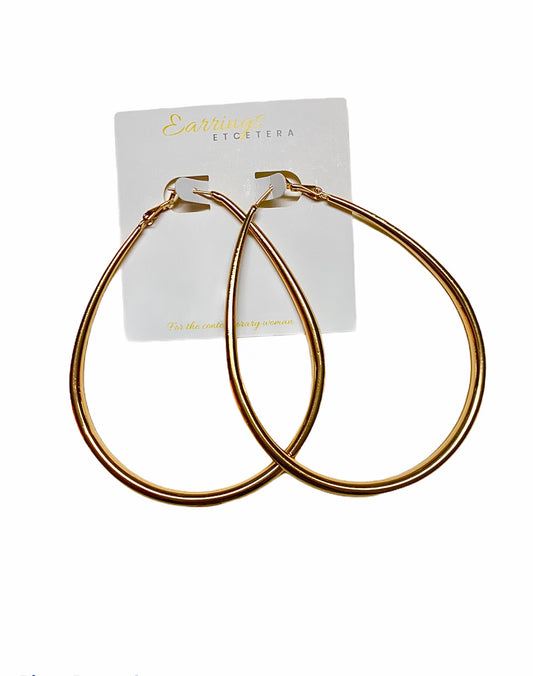 TEARDROP HOOP EARRINGS