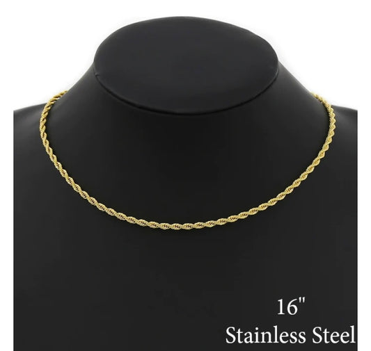 TWISTED ROPE CHAIN (THIN)