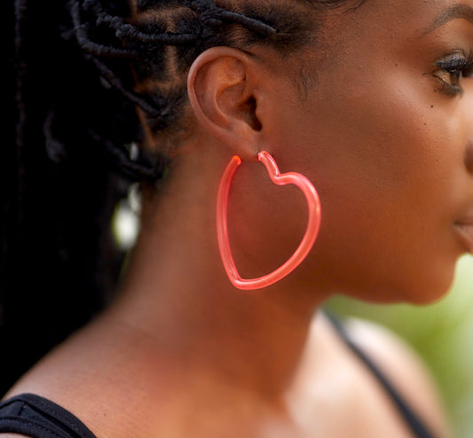 LOVE BUG ACRYLIC HOOPS