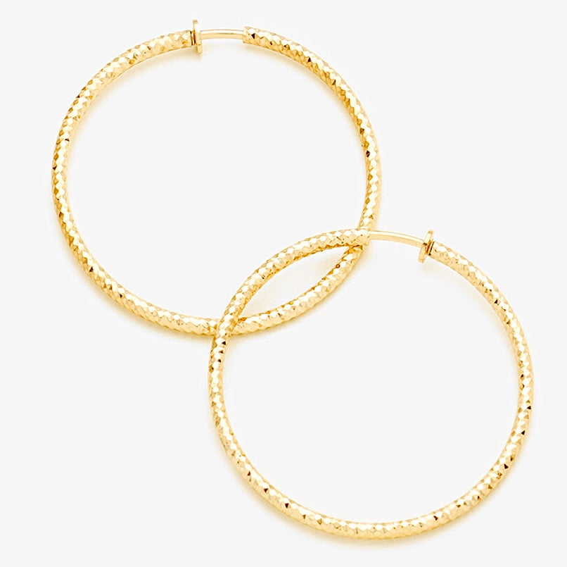 CLIP-ON HOOPS (TEXTURED)