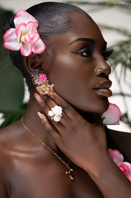 DAHLIA STATEMENT EARRINGS