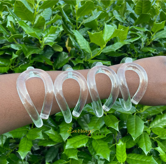 CLEAR TWISTED BANGLE