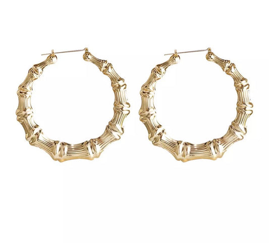 BAMBOO HOOP EARRINGS