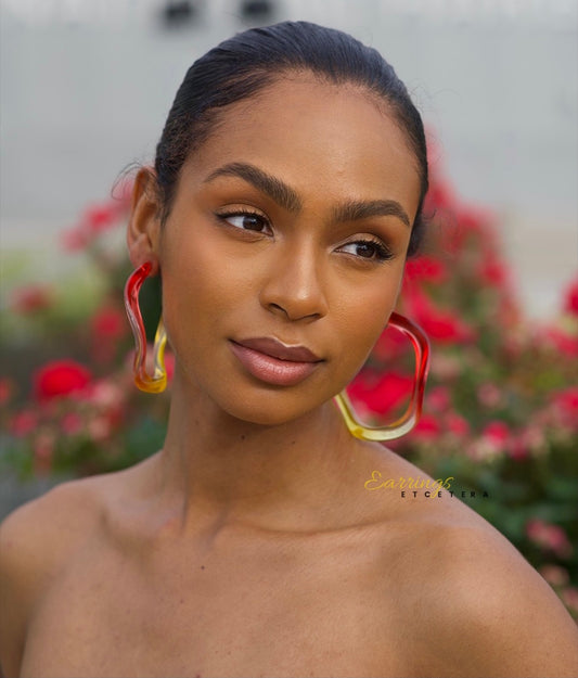 WAVY ACRYLIC HOOPS