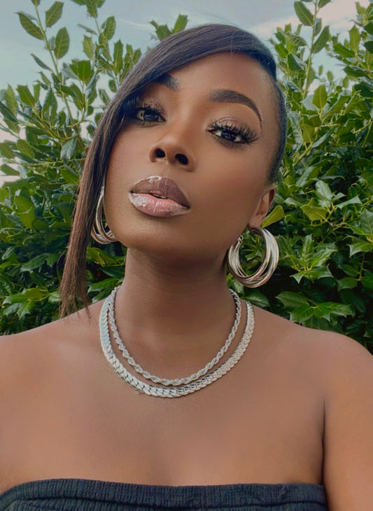 TRIFECTA HOOP EARRINGS (LARGE )