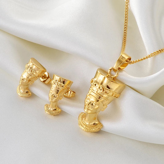 NEFERTITI 3D NECKLACE SET