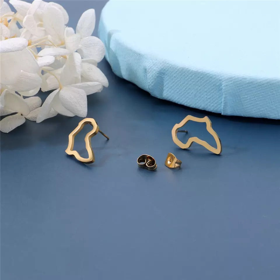 Mama Africa Outline Studs